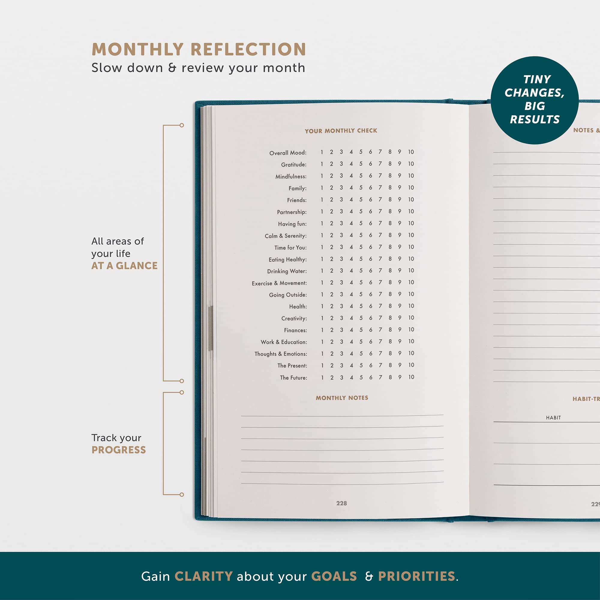 The 6-Minute Diary (El Diario de 6 Minutos en inglés) | 6 Minutes a Day for More Mindfulness, Happiness and Productivity | A Simple and Effective Gratitude Journal (azul petróleo)