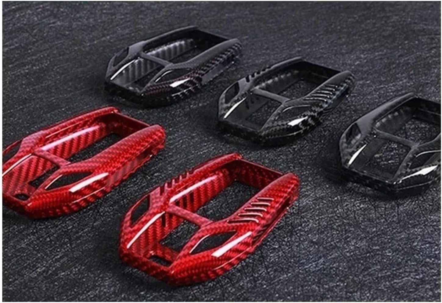 Carbon Fiber Car Key Case Cover Key Shell Compatible with BMW G30 G20 G11 X3 G01 X4 G02 X5 G05 X7 G01 F30 F36 F20 F10 X5 F15 X6 F16 X1 F48(C-Red 1)