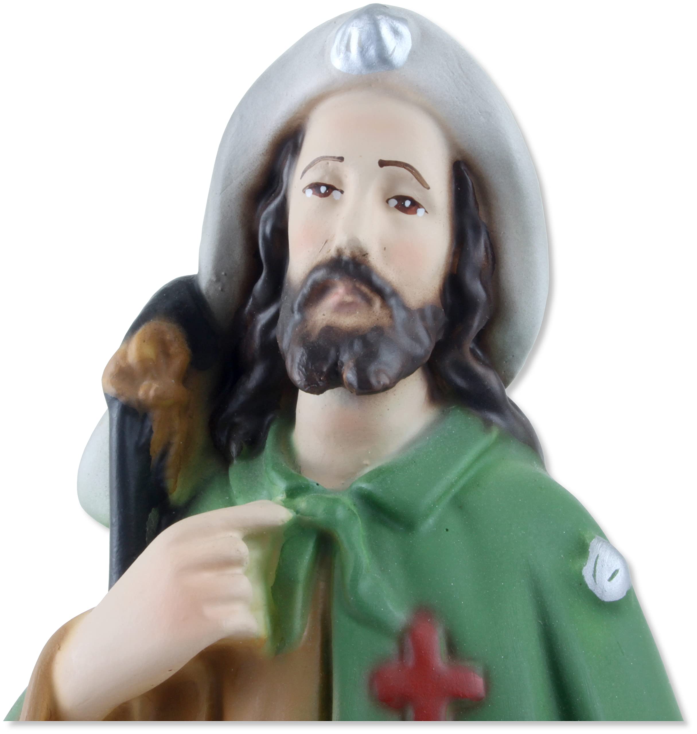 Generico Statua San Rocco in Resina Dipinta a Mano - Cm 30 MADE IN ITALY