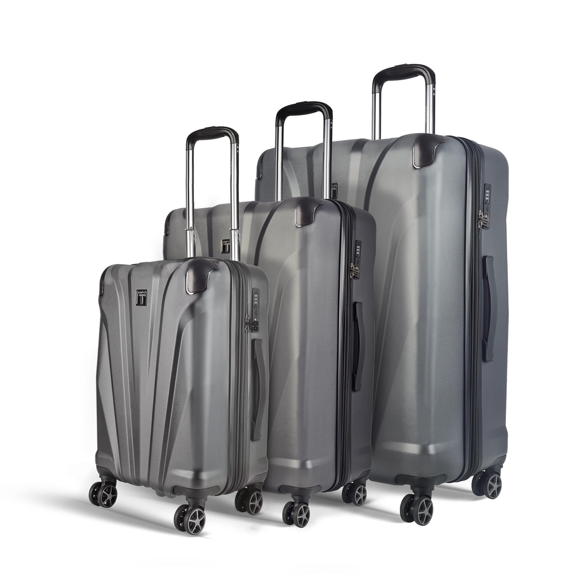 Leolite Luggage Combo | Expandable Premium Polycarbonate 8 Spinner Trolley Suitcase Set | Cabin, Medium Check-in & Large Check-in Luggage with TSA Lock | Hard Luggage Trolley Bags (Grey)-image-49