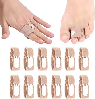 RUNRAYAY 12Pcs Finger Buddy Wraps, Adjustable Elastic Trigger for Finger Splints Wraps, Finger Loops Tapes for Broken, Jammed, Swollen Finger or Dislocated Joint