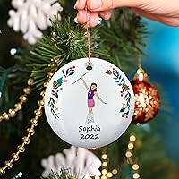 Vista 2 de Baton - Adorno de Navidad giratorio personalizado, adorno de bastón Majorette