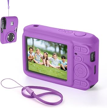 غطاء سيليكون للكاميرا متوافق مع Kodak PIXPRO FZ45، غطاء حماية كامل ناعم مضاد للخدش مع حزام يد لحافظة الكاميرا الرقمية FZ45، خفيف الوزن،متين، 6 ألوان أرجواني