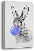 Vista 22 de SpiritualHands Animales Soplando Bubble Gum Wandkunst für Bauernhaus Badezimmer Dekor, Bubble Gum Tier Wandkunst