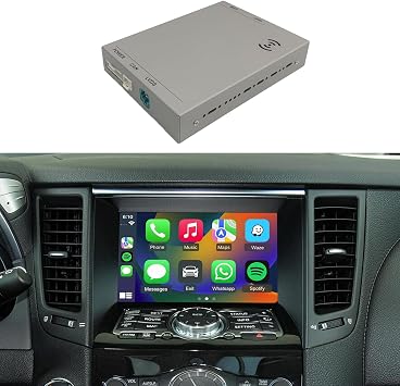Wireless CarPlay & Android Auto Retrofit Kit for Infiniti G35 G37 FX35 FX37 FX50 EX35 EX37 QX70 Q40, Check Car Setting Menu Icon Before Buying See 2 Steps Guide