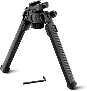 AOMEKIE Bipod 6-9 Inches Picatinny Bipod for Rifles with 6 Adjustable Heights for Shooting - AOMEKIE