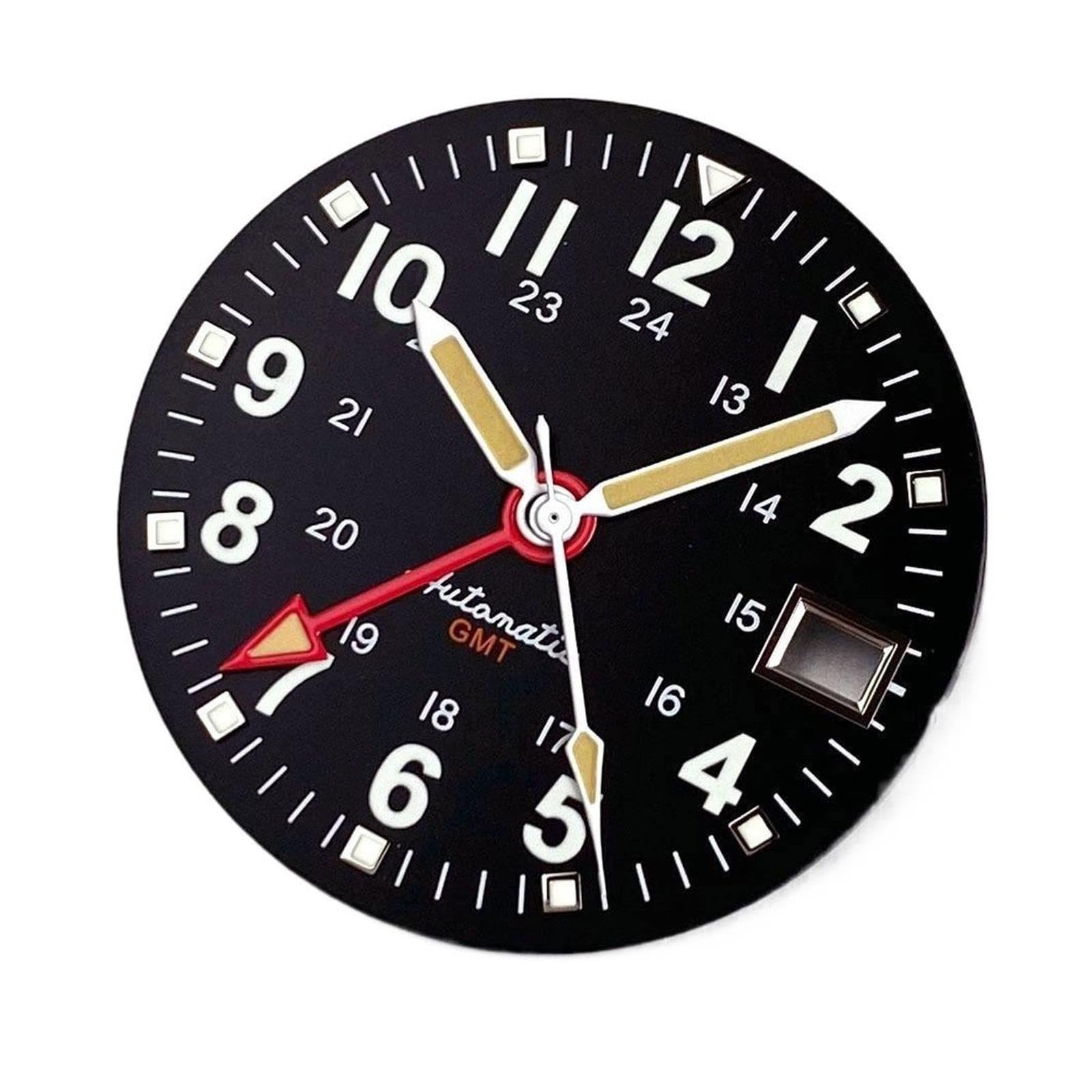 1 szt. Tarcza zegarka ze stali nierdzewnej GMT o średnicy 28,5 mm