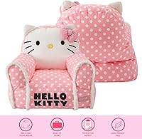 Vista 4 de Sanrio Hello Kitty - Puf figural, sofá de estructura suave con reposabrazos para niños, asiento cómodo para dormitorio o sala de juegos, a partir