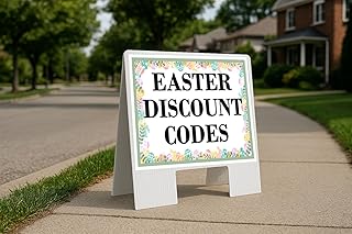 Easter Discount Codes Easter Spring Pastel Eggs A-Frame Double Sided 23x23 in. Yard Road Sign