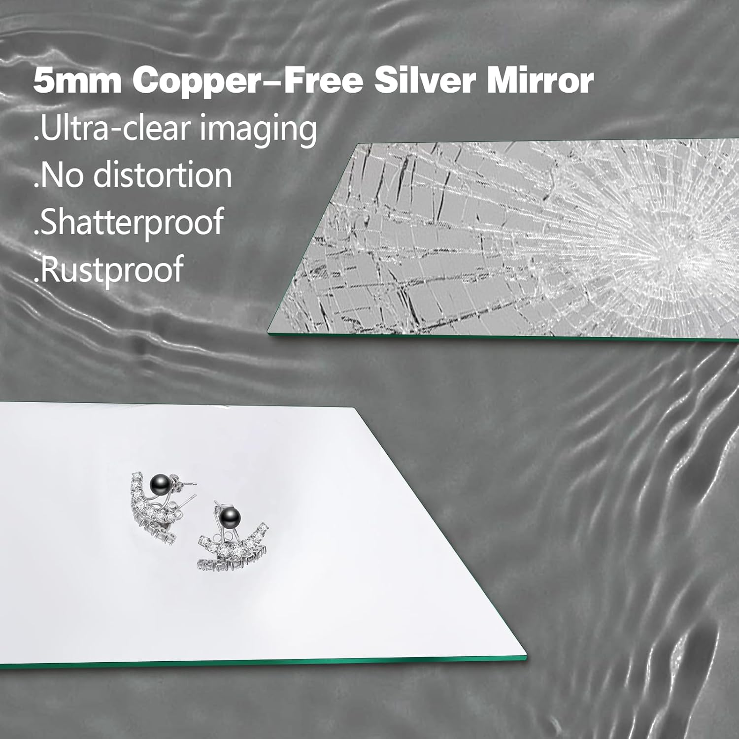 Niccy Led Mirror for Bathroom, 32"x20" Frameless Backlit Mirror for Wall Lighted Mirror with Bedroom 3 Color, Defogger, Explosion-Proof, HD Glass and IP65 Vanity Mirror Horizontal or Vertical