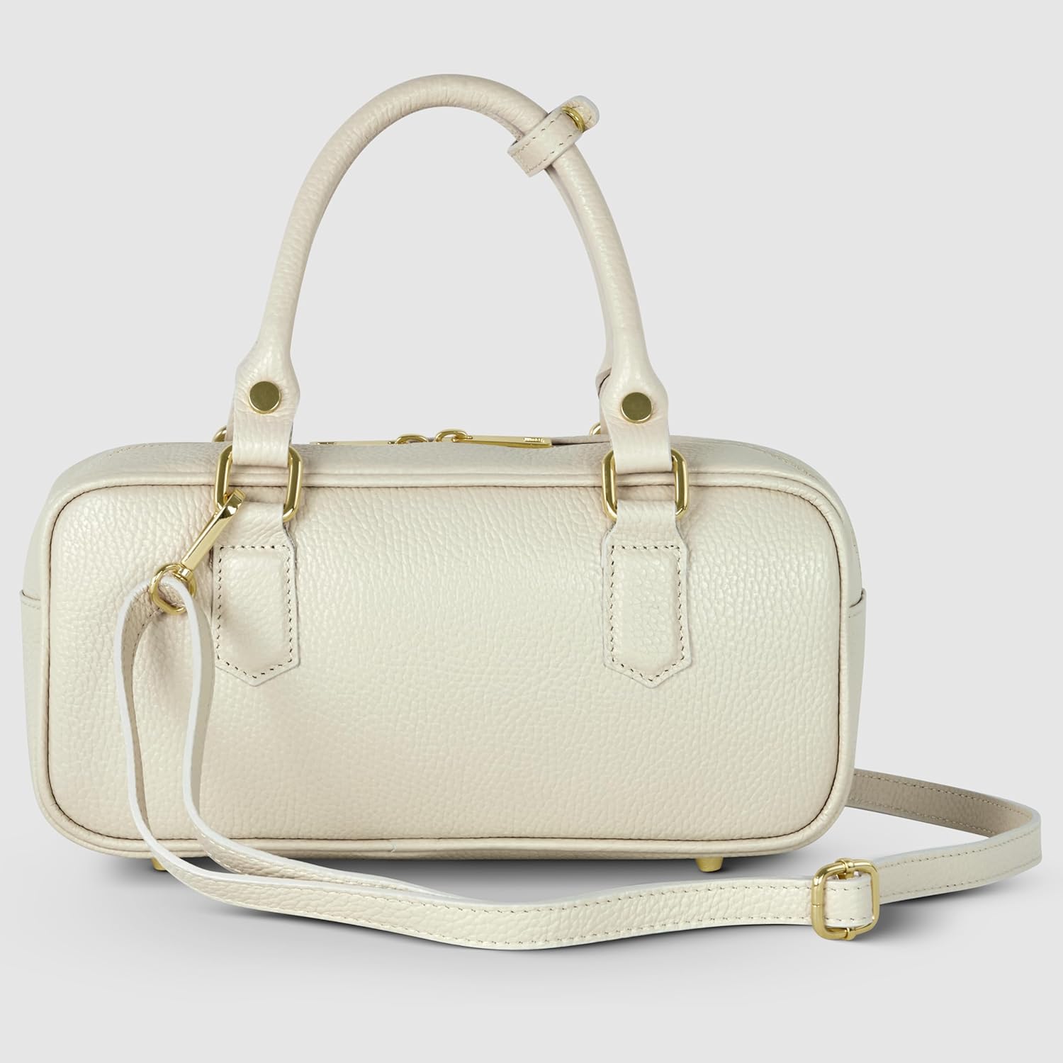 Italian Real Leather Top-Handle Crossbody Bag for Women with Rectangular Shape | Compact Structured Everyday Purse - Image 2