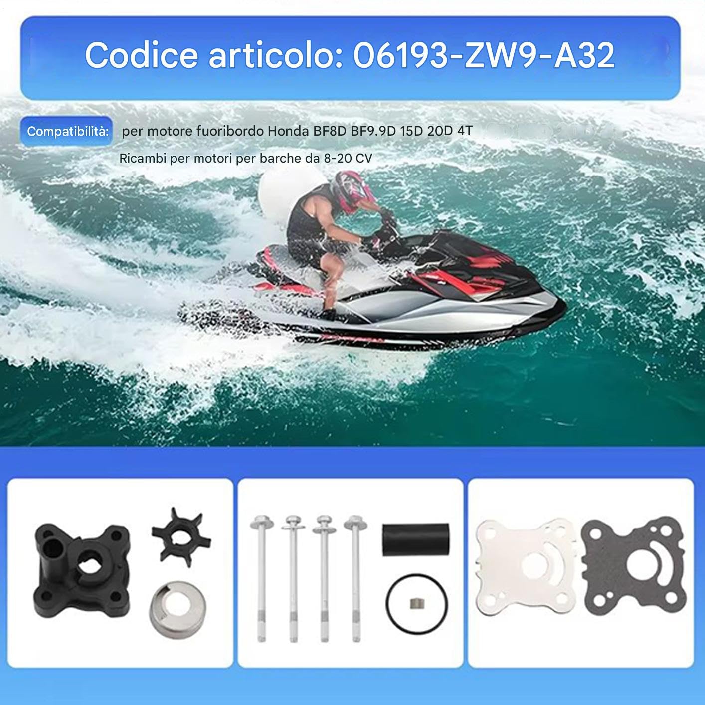 Kit Di Riparazione Per La Pompa Acqua Preciso Robusto Rapido | Riparazione Del Motore Marino Per Officina Fai Da Te Appassionati Di Attività All'Aperto Manutenzione Del Motore