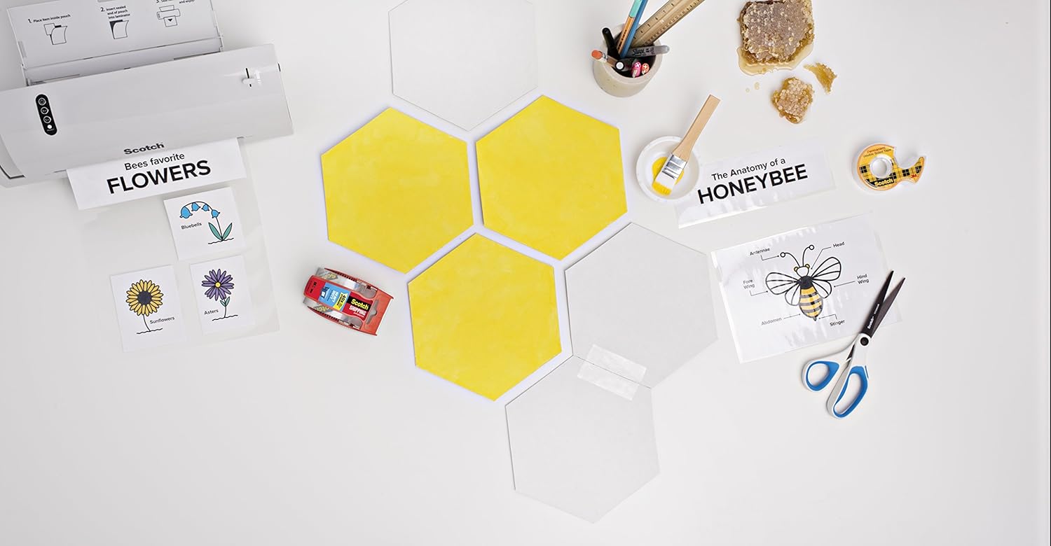 Scotch Thermal Laminator Combo Pack, Includes 20 Letter-Size Laminating Pouches, Holds Sheets up to 8.9" x 11(TL902VP) : Laminating Machines : Office Products