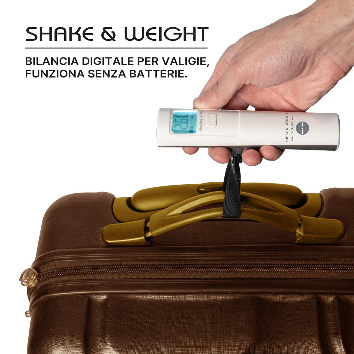 MACOM Bilancia Digitale per Valigie Senza Batterie — immagine 8 di 9