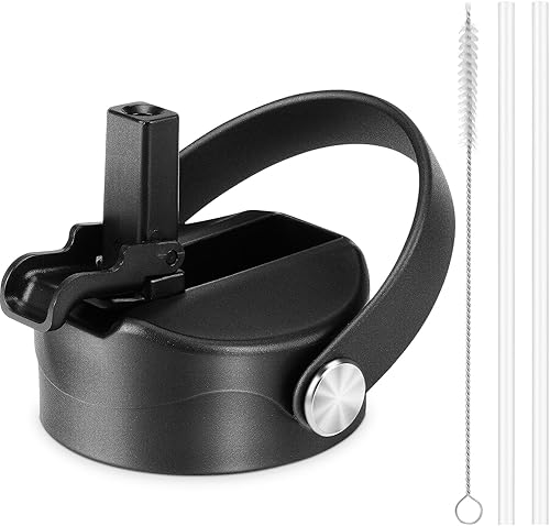 Tapa de popote para botellas de agua de boca ancha de 12, 18, 20, 32, 40 y 64 onzas, tapa de popote de repuesto para Hydro Flask boca ancha, tapa