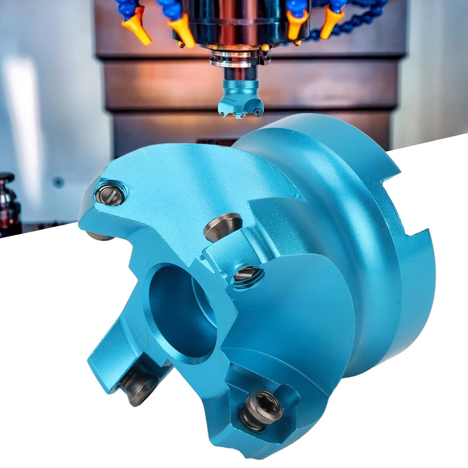 CNC Face Milling Cutter Face,Lathe Face Milling Cutter, CNC Face Milling Cutter Face Milling Cutter Face Milling Cutter Mill Holder 4 Flute Mill End Head Lathe Machine