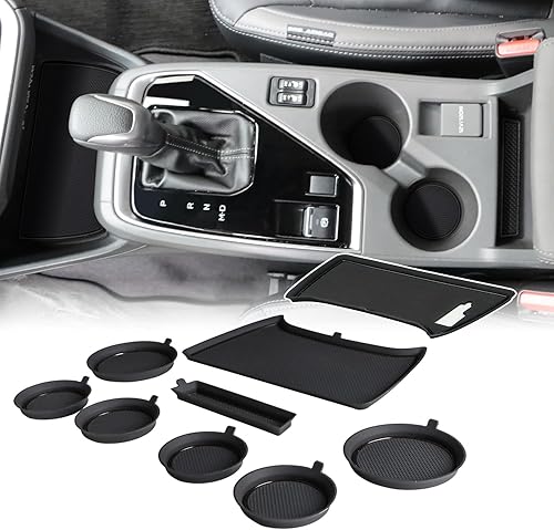 Vista 68 de Auovo Insertos para portavasos compatibles con Subaru Crosstrek Impreza 2024 2025, accesorios de silicona personalizados para portavasos de Rojo