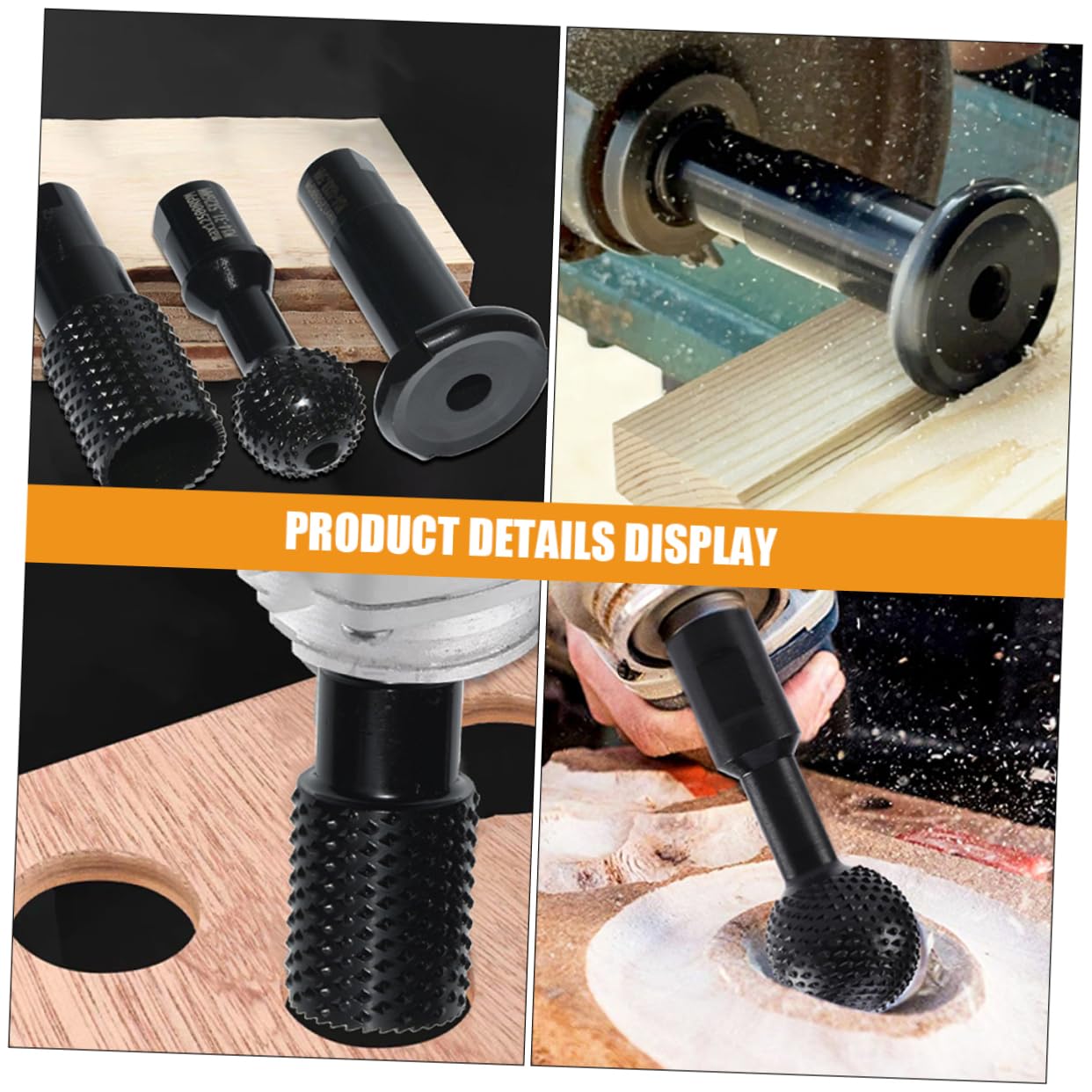 Fresa Rotatoria Diseño de Dientes Inclinados Kit de Accesorios para Amoladora Angular Acero 45 para Carpintería para Proyectos de Madera