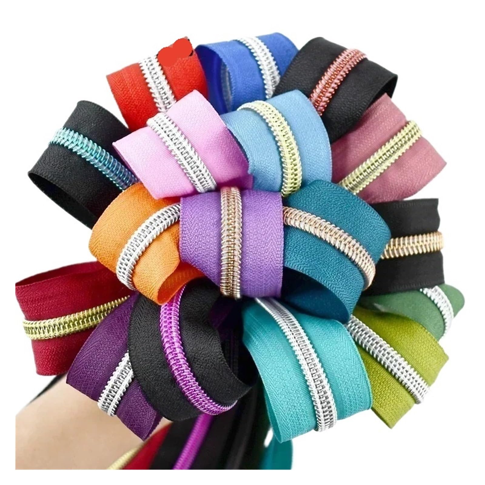 Cinta de nailon con cremallera 5# rollo 2/3/5/10 m, bobina multicolor para reparación de costura para bolsos, ropa, zapatos, manualidades