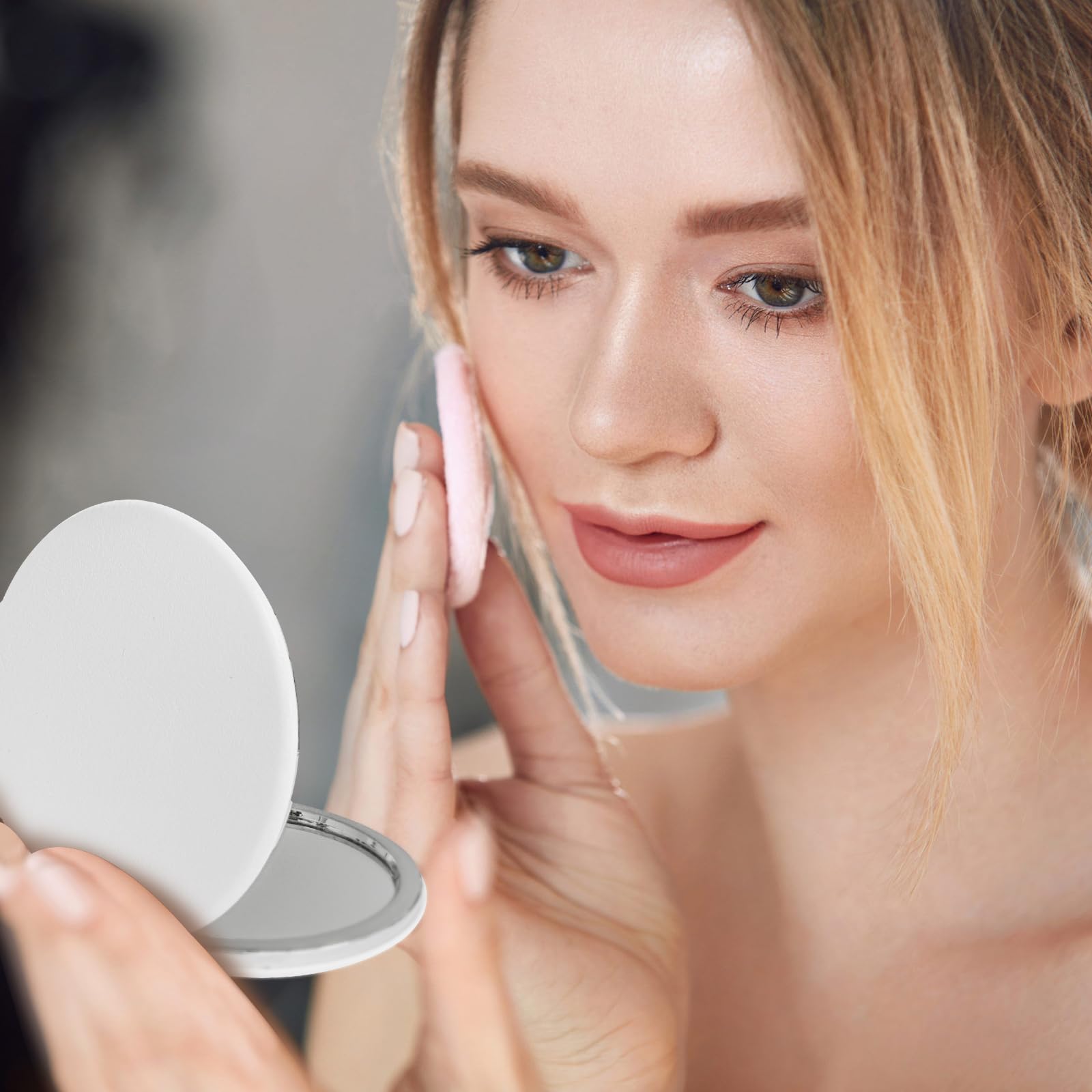 WOBSION Miroir Maquillage de Voyage éclairé par LED, 1x/10x à