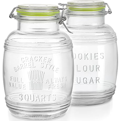 Juna's Jar - 98oz Glass Jars with Lids