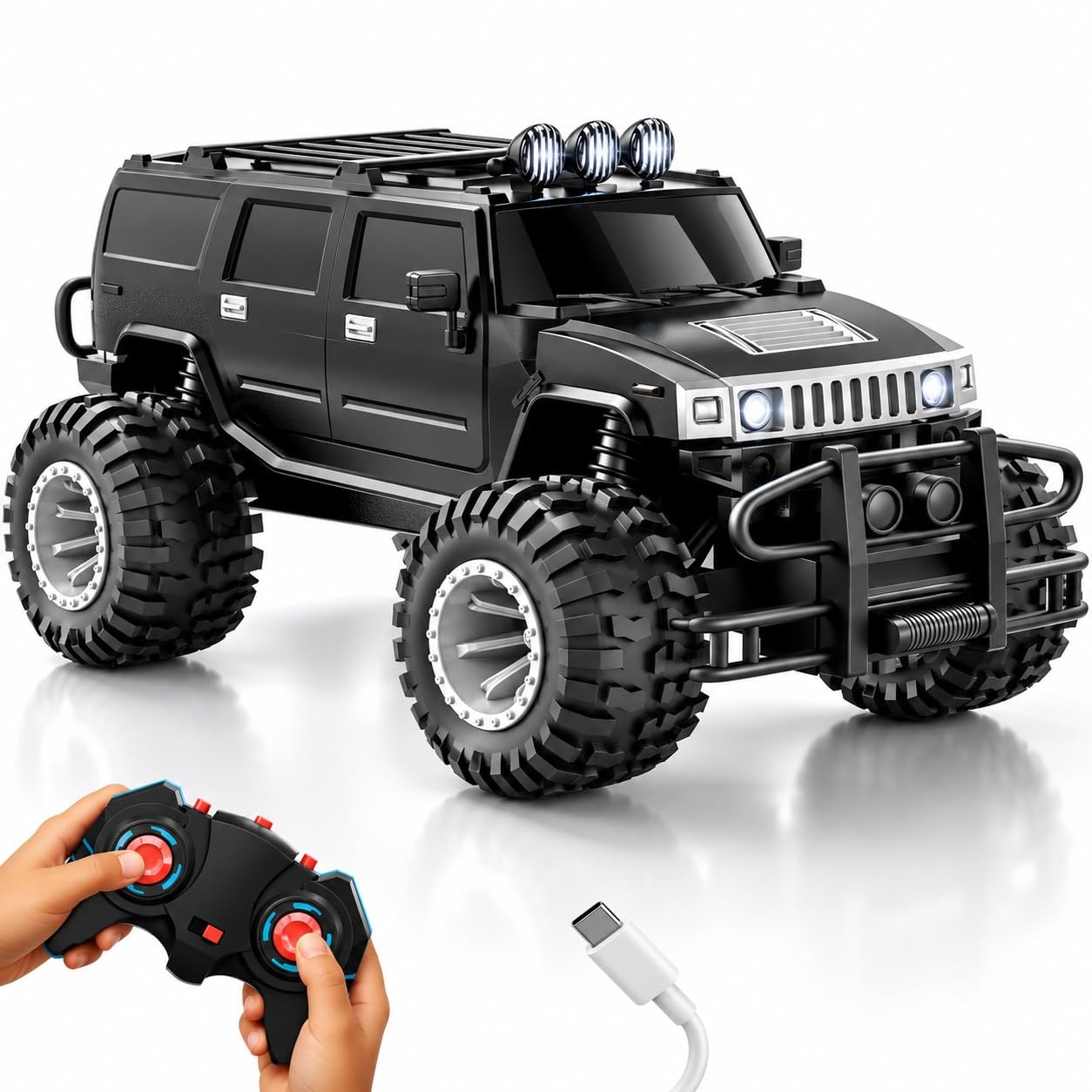 Lifelong Rechargeable Remote Control Car for Kids|2.4GHz, LED Headlights, Upto 120 min Non-Stop Play Time, 125ft Remote Range, Type-C Charging, Anti-Skid Tyres, BIS Certified (LLCRRC01) (Red) — Amazon image 13