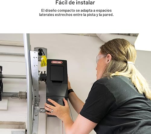 Miniatura 12 de Genie B6172H - Abridor de puerta de garaje inteligente para montaje en pared, motor de CC eleva hasta 14 pies de alto, 850 libras, color negro