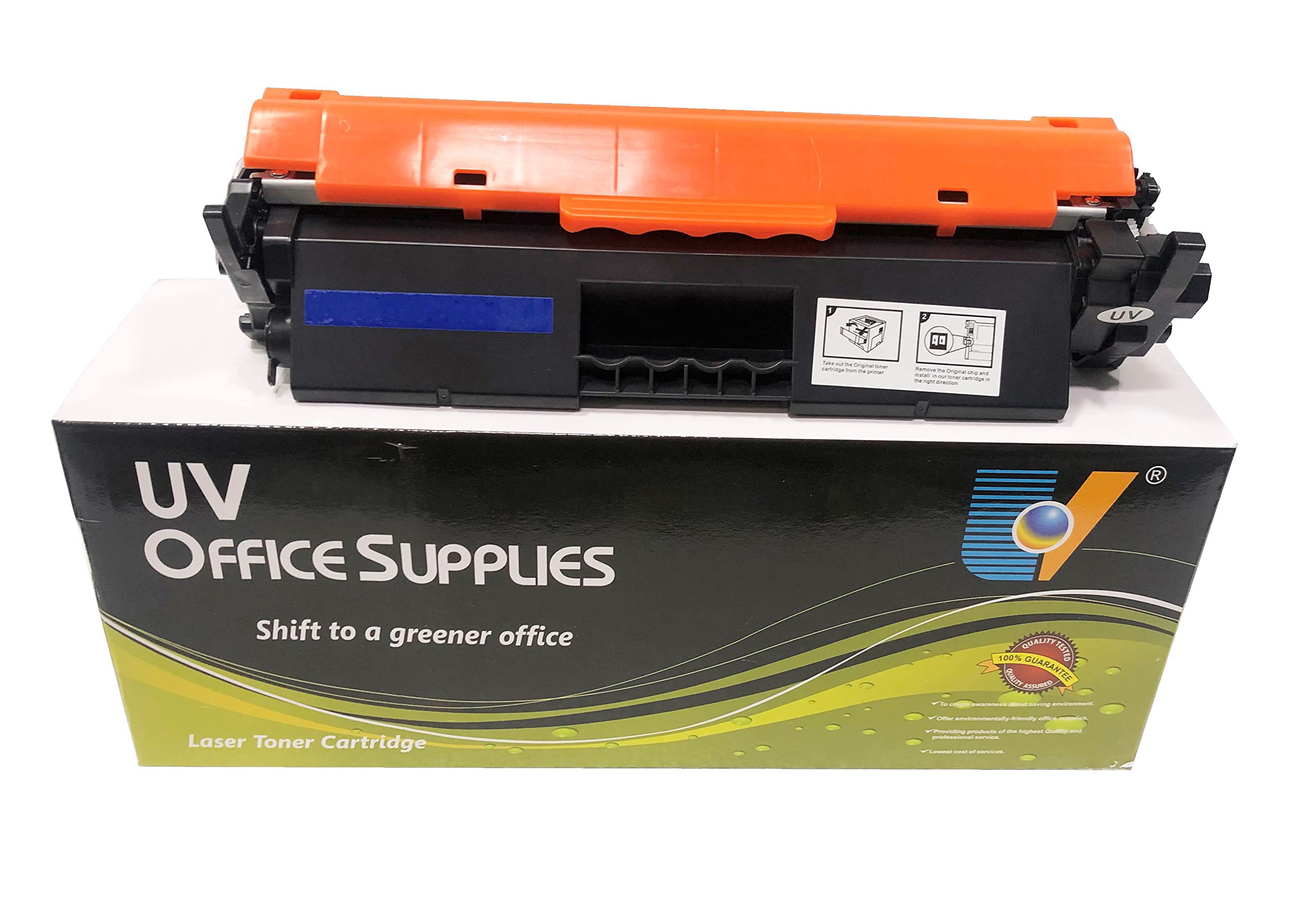 UV INFOTECH CF217A / 17a Toner Cartridge Compatible for HP Laserjet Pro M102 M102a M102w M130 Printers Black Ink Toner