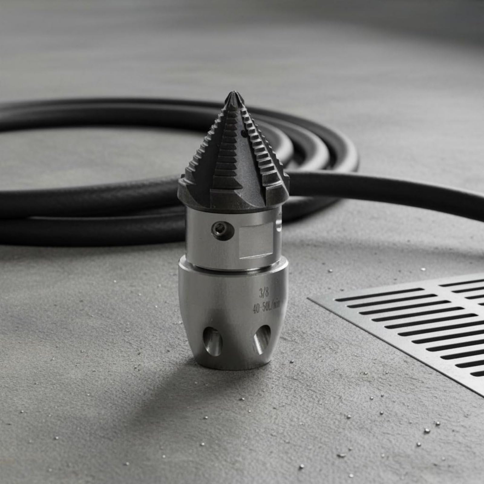 de Desatascado de Tuberías de Limpieza de Drenaje de Alta Presión Puntera de Alcance con Guía Frontal y Lavado Interior en Acero Inoxidable para, Tipo De Torre 1/2, 70L, 150KG