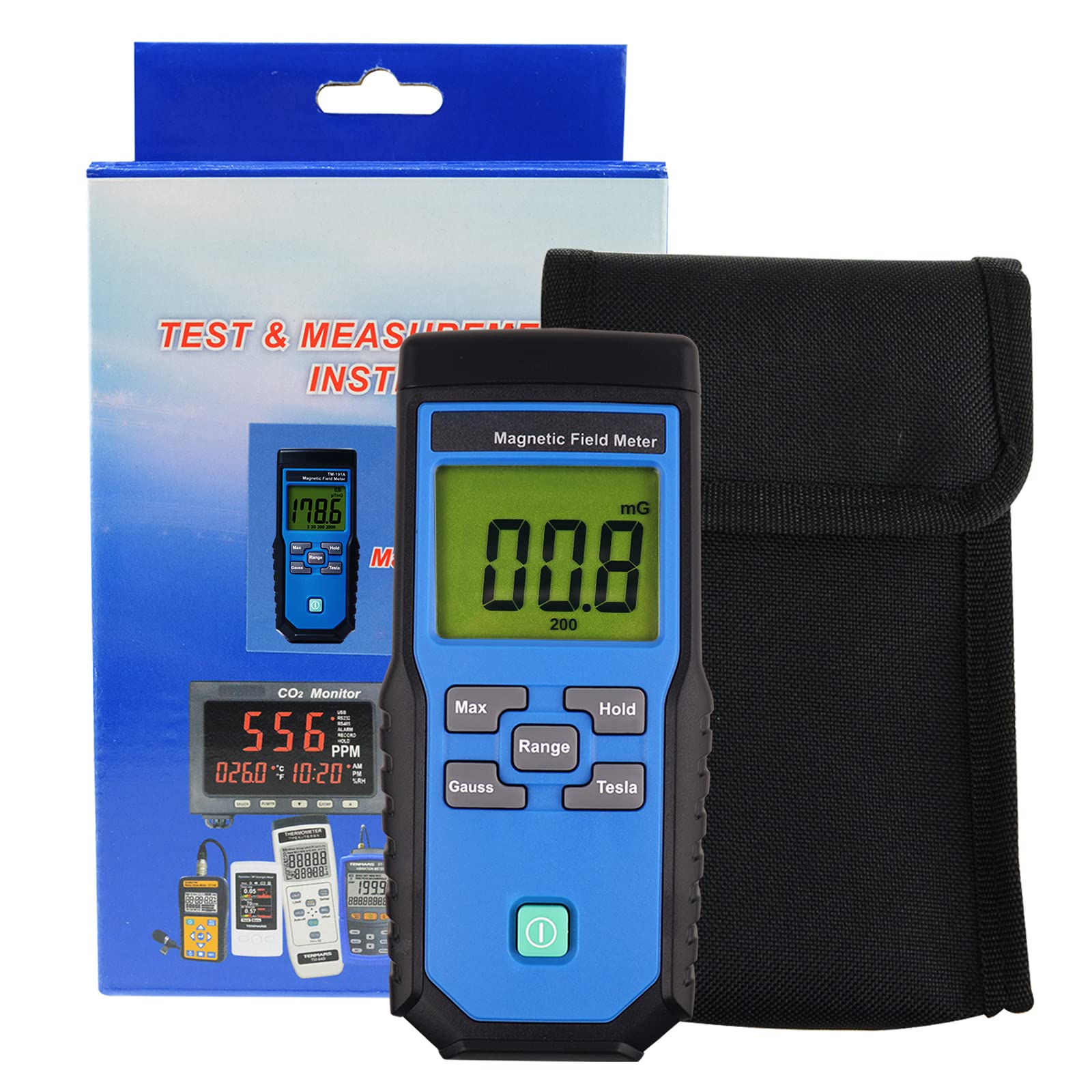 EMF ELF Magnético Campo Metro Electromagnético Detector Micro-Tesla/Milli-Gauss 30Hz ~ 300Hz Frecuencia Gauss Ensayador
