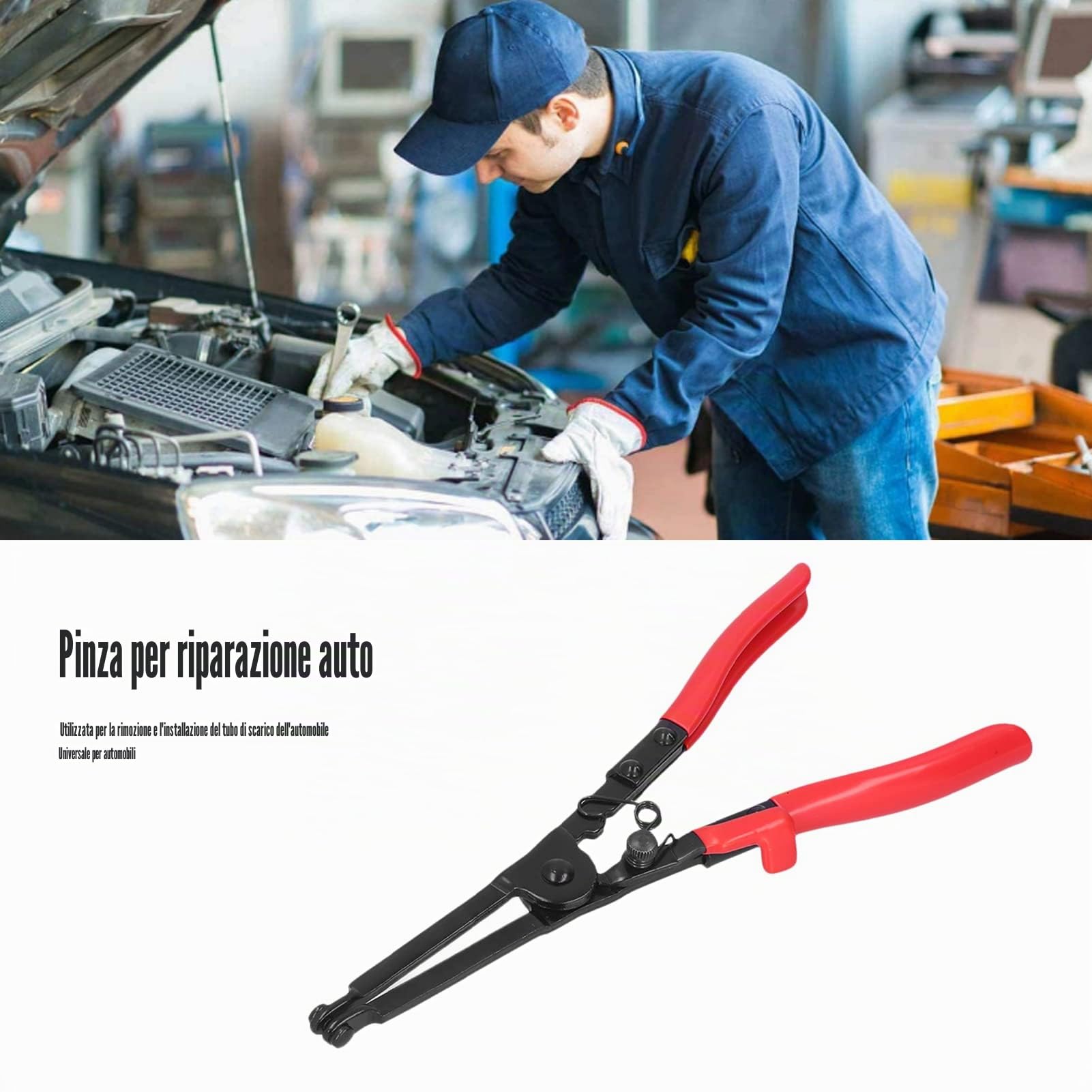 Pinze per fascette stringitubo, pinze per la rimozione di fascette per tubi di scarico universali professionali per auto per officine di riparazioni auto
