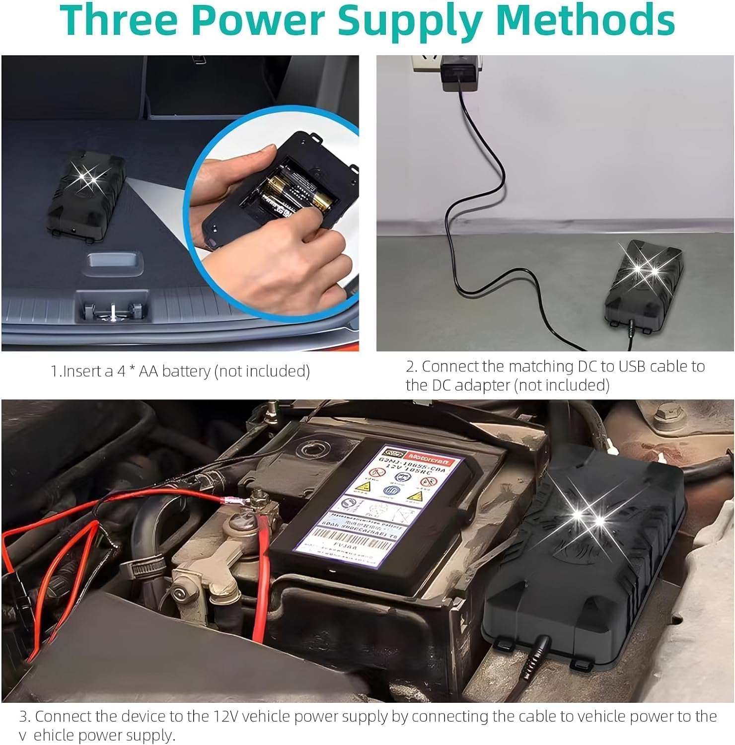 Jahy2Tech Deterrente per roditori sotto il cofano con luce stroboscopica e 3 metodi di alimentazione, repellente professionale a ultrasuoni per topi e scoiattoli, deterrente per auto, camion, camper,