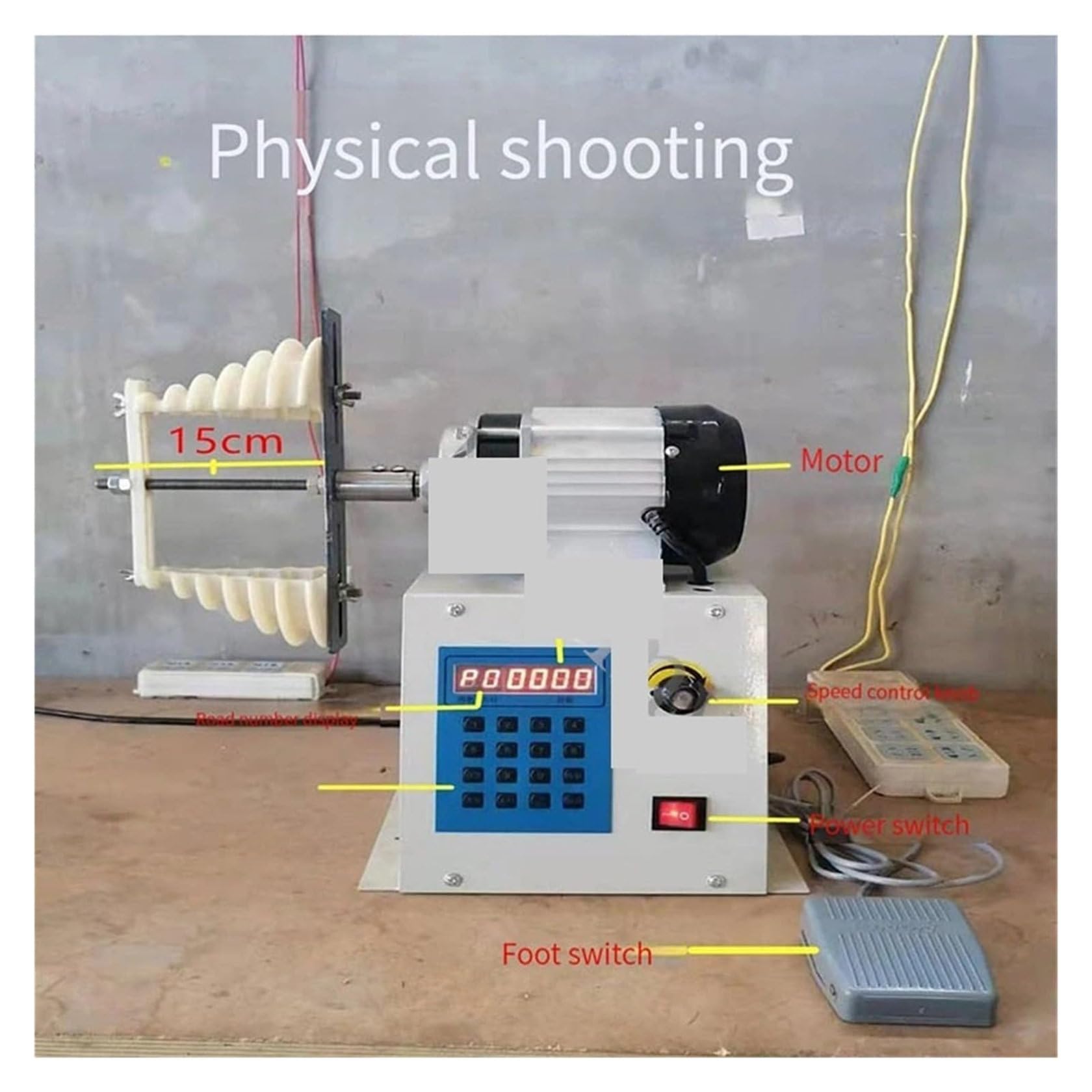 Bobinatrice elettrica automatica, strumento regolabile ad alta velocità con intervallo di conteggio 0-9999, 650 W per uso industriale, soluzione di avvolgimento completamente automatica