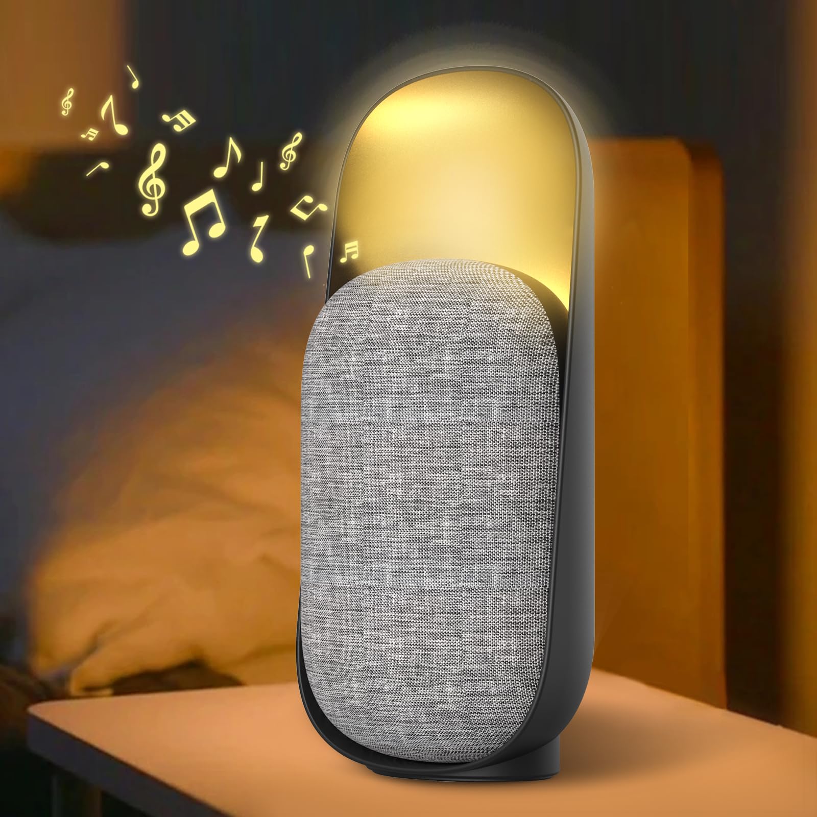 3 in 1 Night Light + Bluetooth Speaker + White Noise Sound Machine, Gemmac Multifunctional Baby Sound Machine, Rechargeable Night Light for Kids, Bluetooth Speaker with Nightlight for Bedroom, Gift