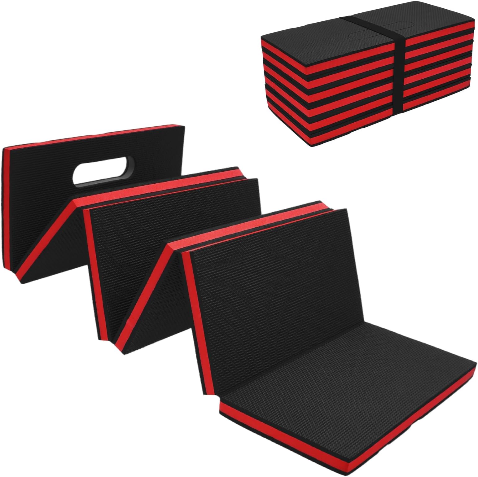 Folding Foam Kneeling Pad,114.5x39.7x2.67cm Mechanic Work Mat Mechanics EVA Foam Work Mat Foldable Portable Garage Knee Pads for Workout Garage Gardening
