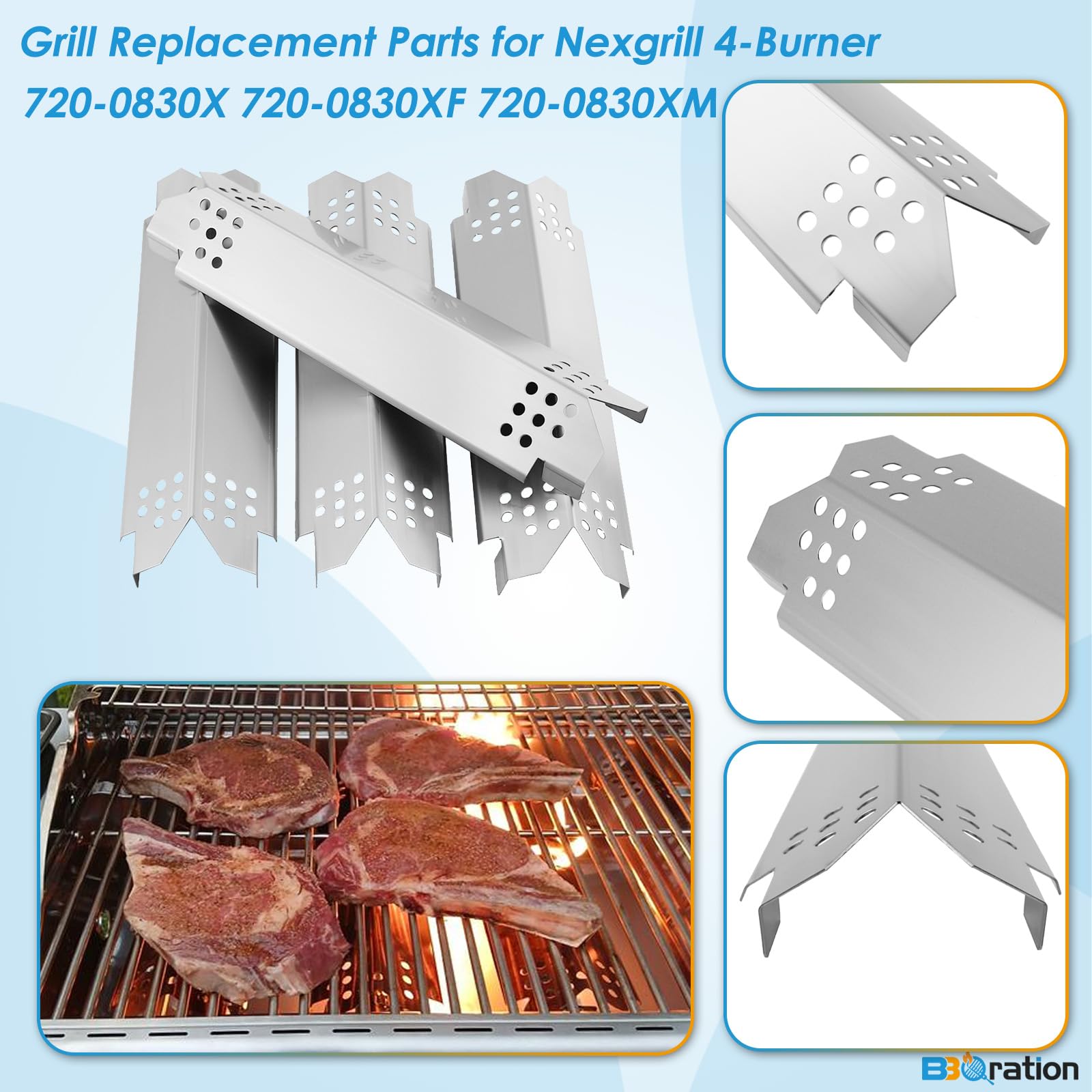 Kit de piezas de repuesto para Nexgrill 4 quemadores 720-0830X 720-0783EH, kit de piezas de parrilla para Nexgrill 720-0830X piezas de repuesto, kit de parrilla para piezas de repuesto