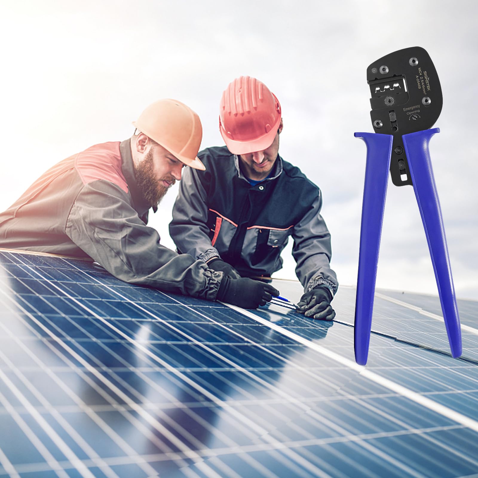 Signstek A-2546B MC4 Outil à sertir pour câble de connecteur/panneau solaire 2,5-6 mm²
