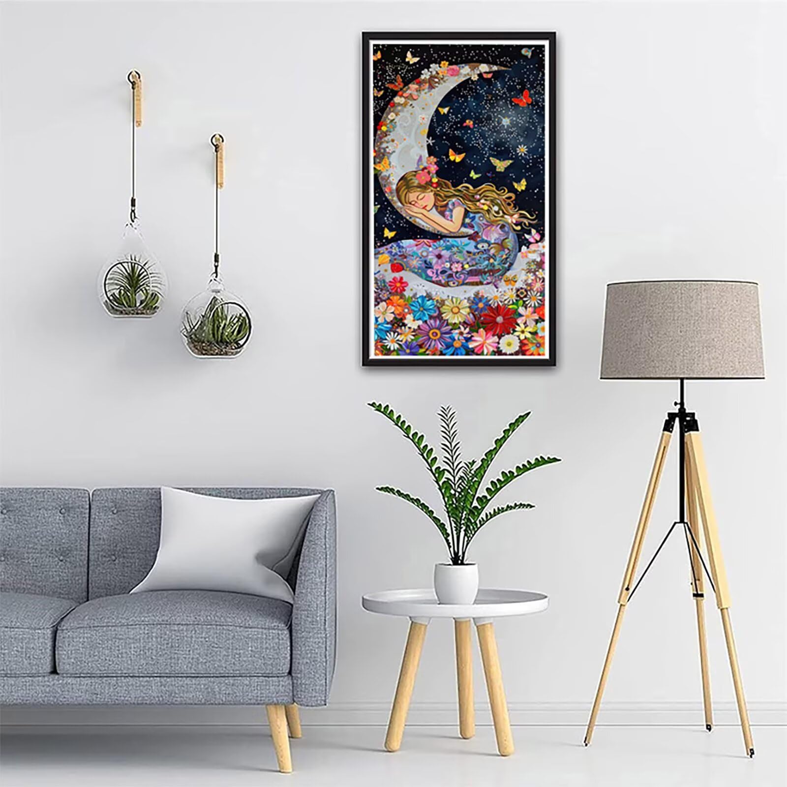 Dipingere con i Numeri Adulti Donna, Dipingere con i Numeri Fiore, Fai da te Paint by Numbers per Principianti, Hobby Creativi Adulti, Painting by Numbers per Decorazioni Casa Regalo 100x200cm X-5817
