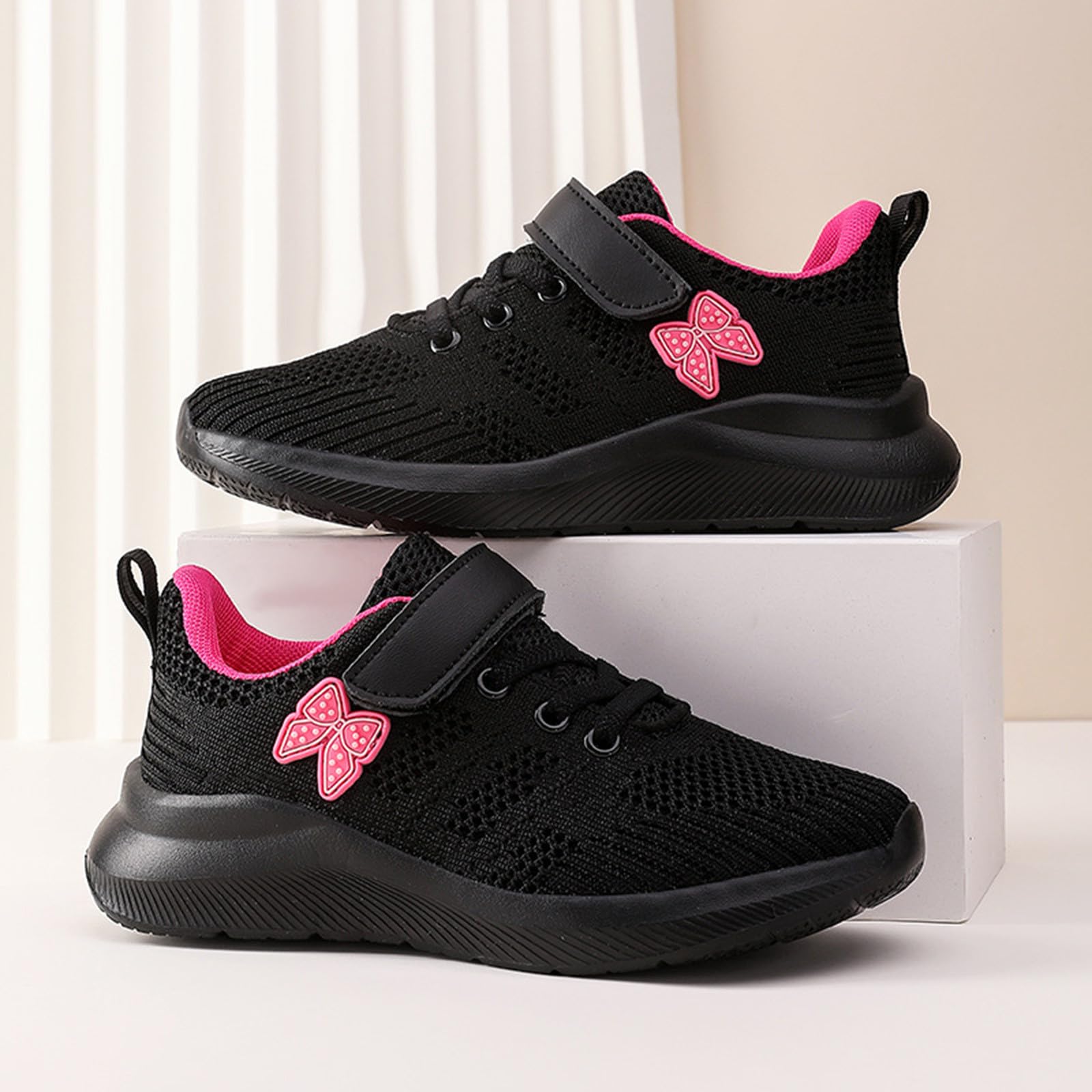 Moda para niñas Zapatos Casuales,Calzado Deportivo Suave Cierre fácil y práctico Transpirable al Calor Zapatillas de Correr Deportivas Suela Antideslizante Uso en Todo el año#Z