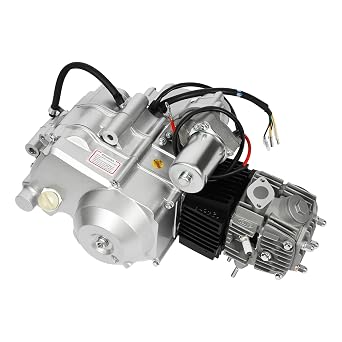 125CC 4 Stroke Engine Motor for ATVs, Single Cylinder Air Cooling Engine Motor Kit, Electric Start Lawn Mower Accessories Engine Forward-Neutral-Reverse Transmission