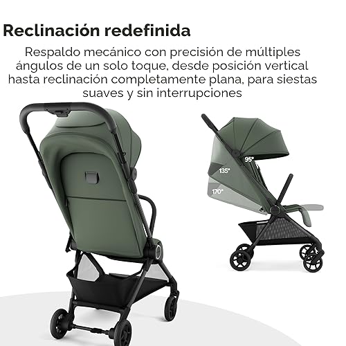 Miniatura 7 de Cochecito de Viaje Mompush Nexis Carbon, Ultraligero 11.5 libras, Compacto y Aprobado para Equipaje de Mano, Plegado Automático en Un Segundo