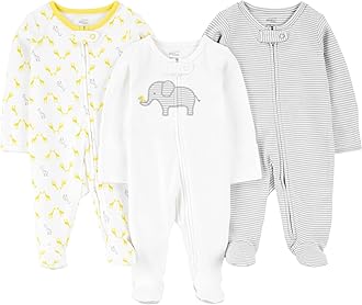 Simple JoysBaby 3-Pack Cotton Footed Sleep and Play