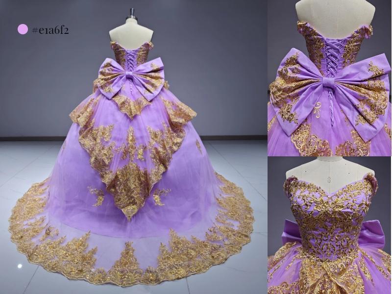 slim fit dress slacks Princesa by Ariana Vara PR30154- Sweetheart Neck Quince Gown Blush/Gold / 12 main image 1