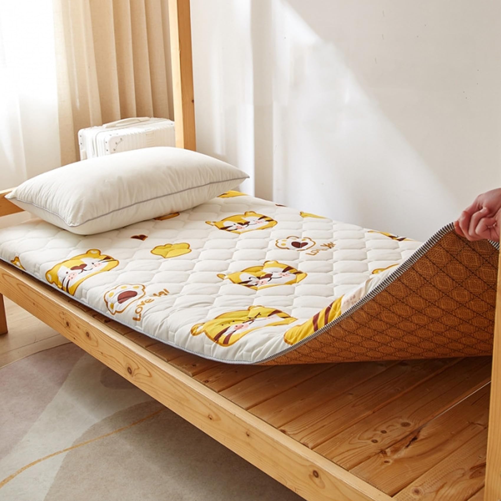 Japanese Floor Futon Mattress Twin Size, Thicken Tatami Sleeping Pad