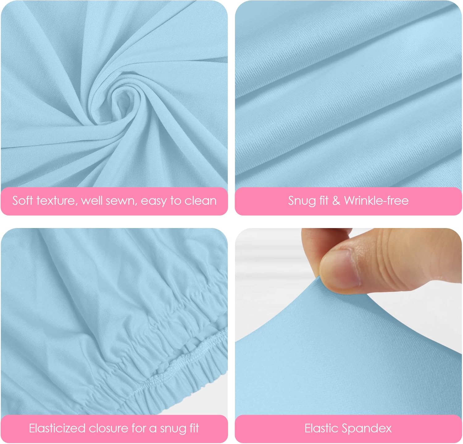 Wokceer Spandex Cylinder Stand Covers for Party 3Pcs Cylinder Pedestal Covers Plinth Stand Pillar Cover for Birthday Party Wedding Props Decor Dusty Blue