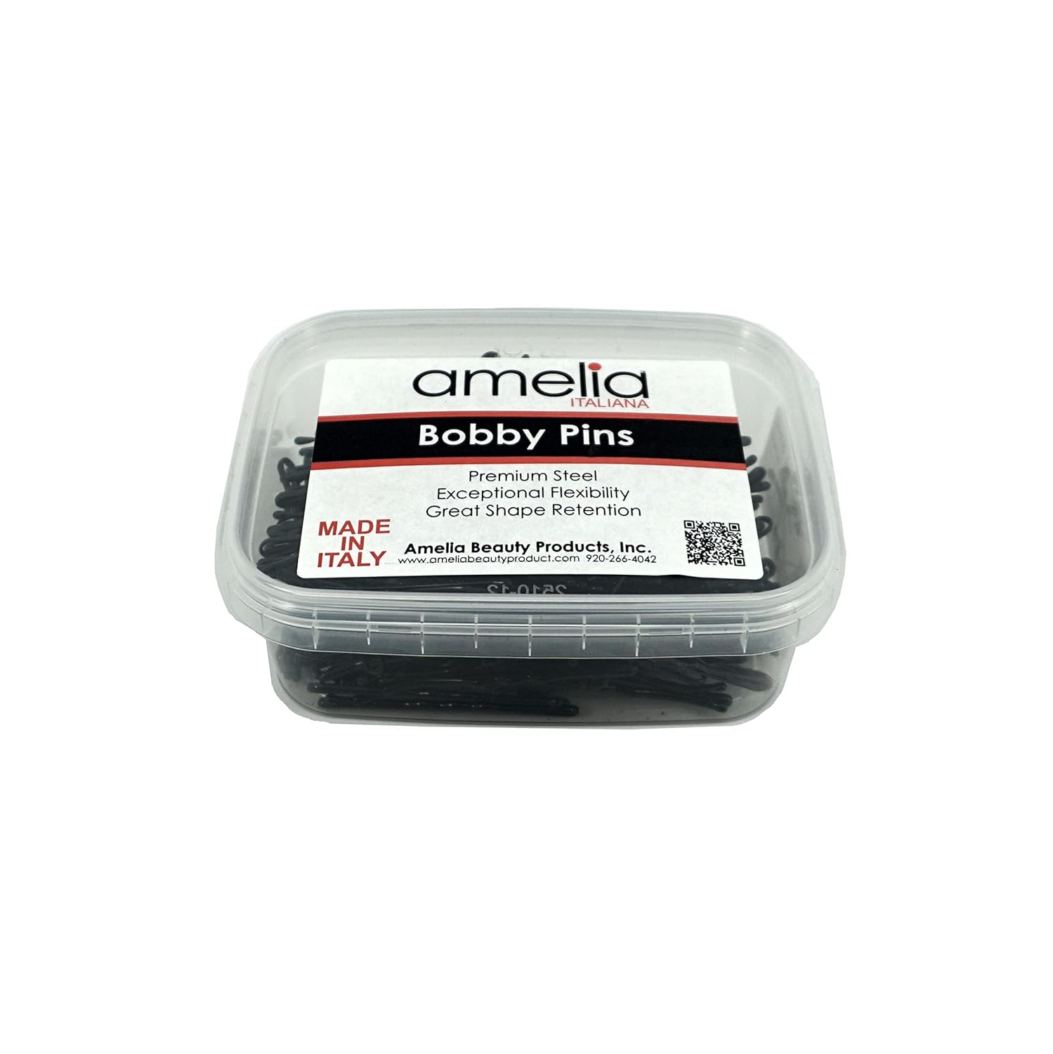 Amelia Beauty Products Standard Bobby Pin Waved | Hair Styling Accessories Hair Pins – for all Hair Types | 300 Gram in Clear Container Premium Pins Made in Italy – Black Amelia Beauty Products Standard Bobby Pin Waved | Hair Styling Accessories Hair Pins – for all Hair Types | 300 Gram in Clear Container Premium Pins Made in Italy – Black