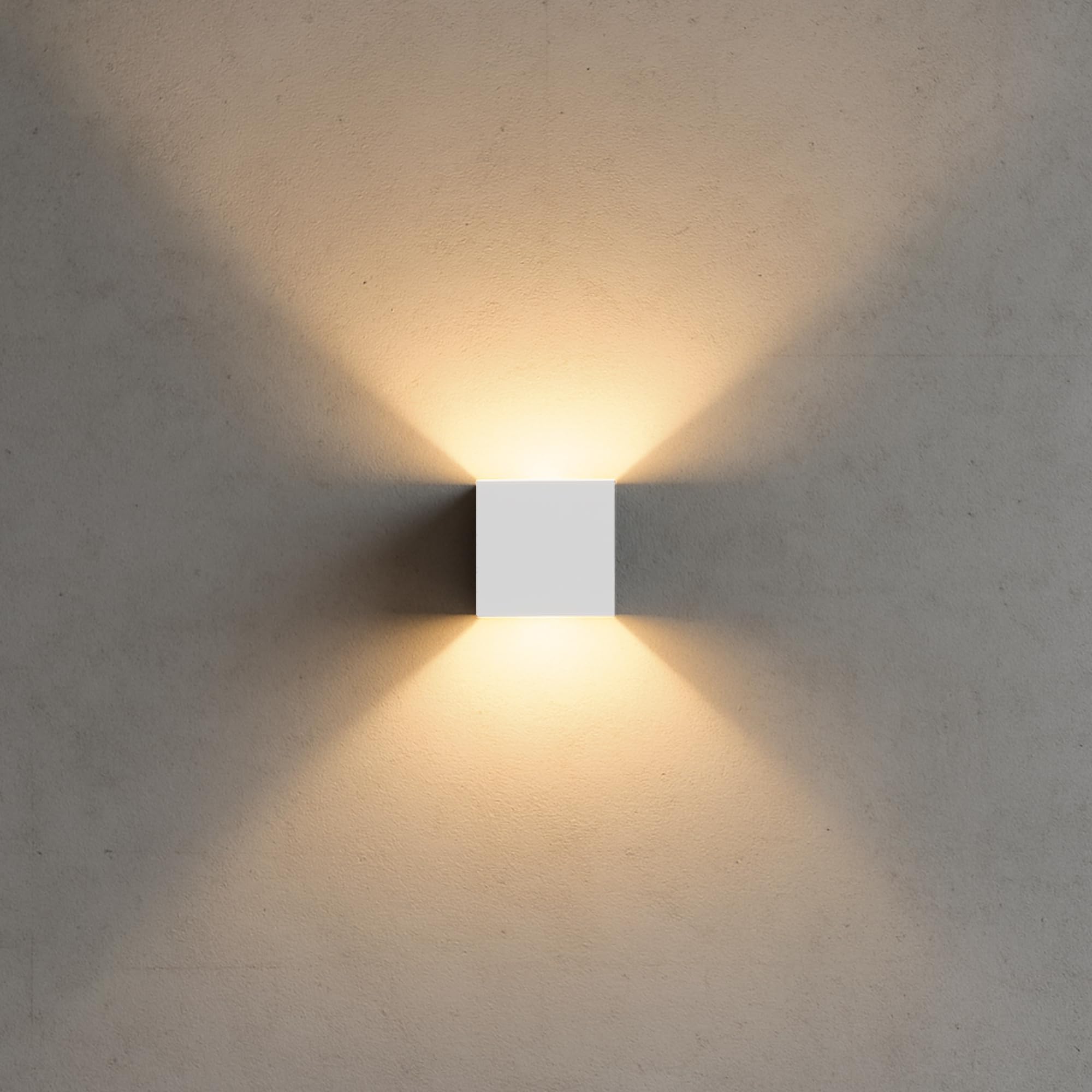 SSC-LUXon EPITA 4x LED Wandstrahler Up Down Schatteneffekt – mit G9 Leuchtmittel dimmbar warmweiß 3W – Wandlampe für Flur & Wohnzimmer