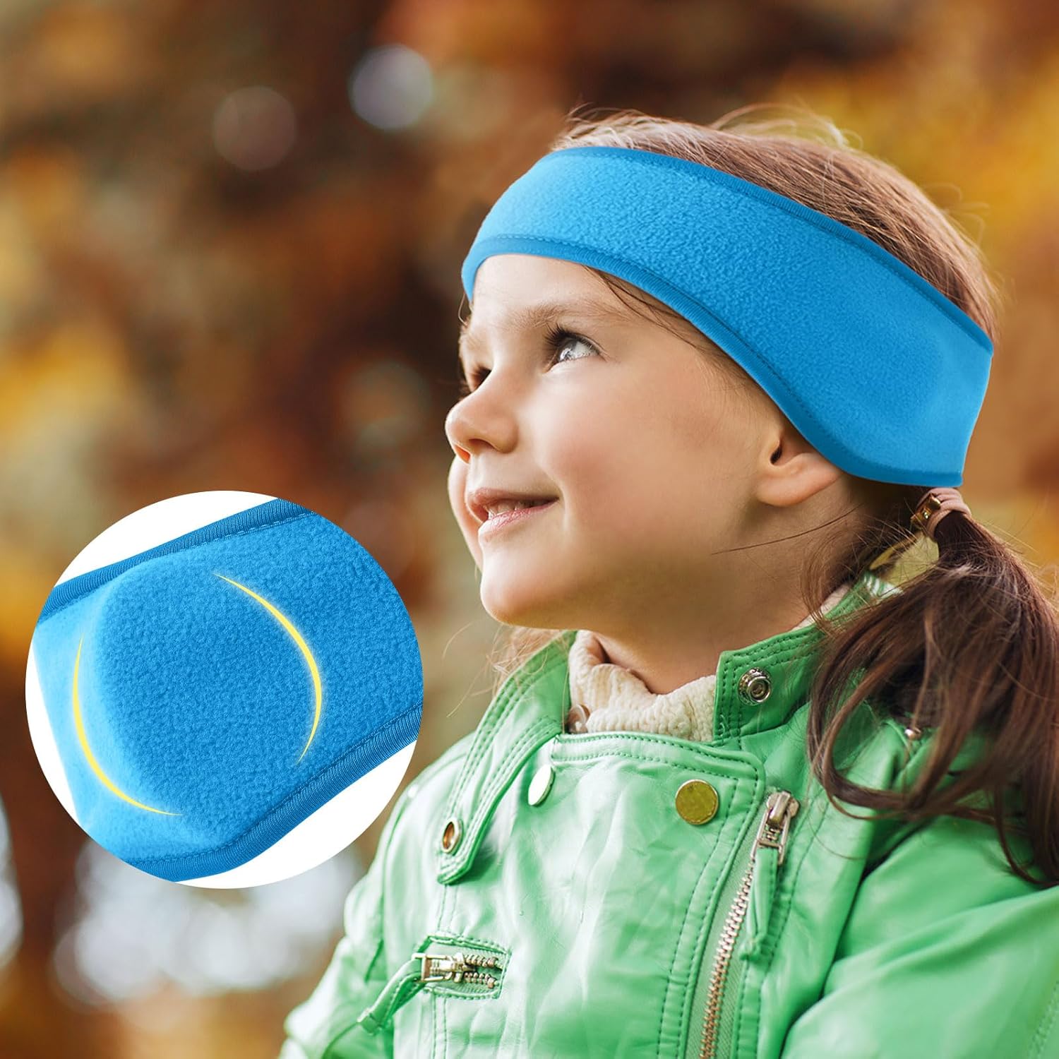 Syhood 4 Pieces Kids Fleece Headband Winter Ear Headbands Warmer Ear Muff for Child Outside Sporting Running - Image 7