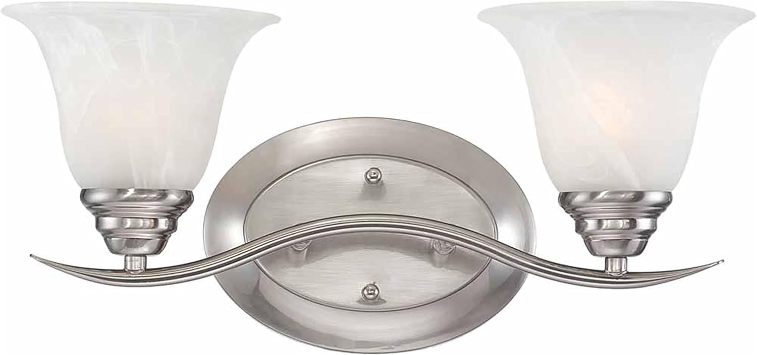 Volume Lighting Trinidad 2-Light Brushed Nickel Bathroom Vanity