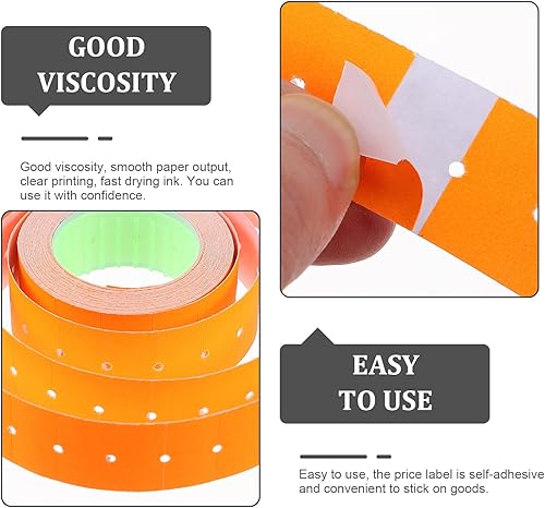 Miniatura 4 de Ciieeo 1 rollo de 6000 etiquetas en blanco para etiquetas adhesivas adhesivas para etiquetas adhesivas y etiquetas adhesivas para precios precisos